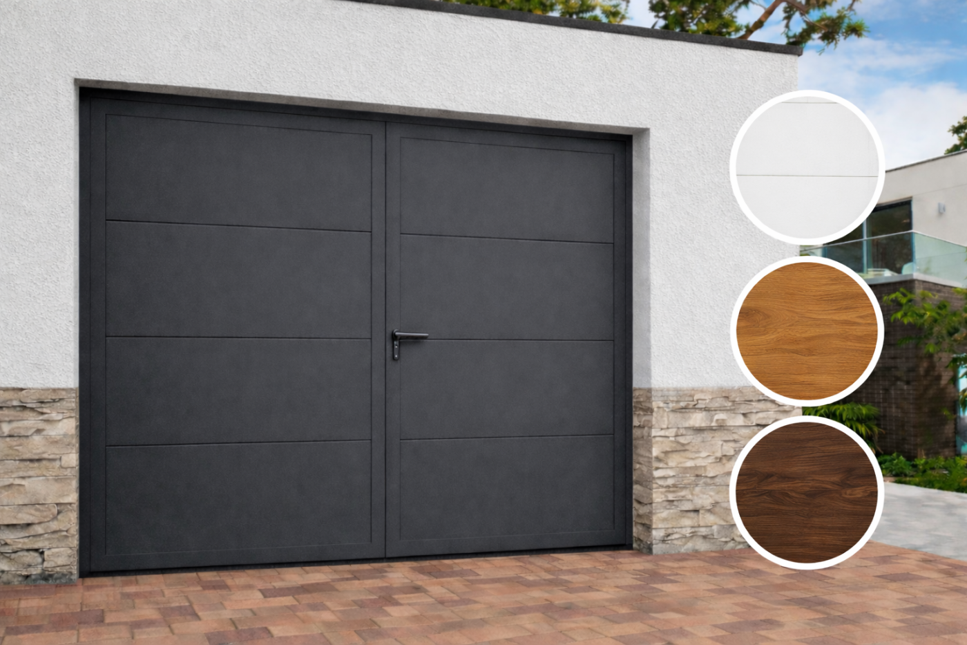 Typizovaná křídlová vrata 2450 x 1950 mm bílá