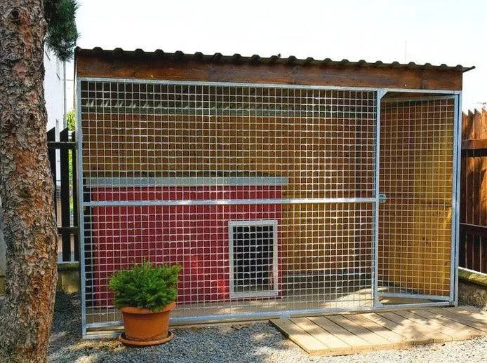 Kotec pro psa Standard, Varianta přední stěny Síť, Rozměr kotce (šířka/délka) 2 x 3 m