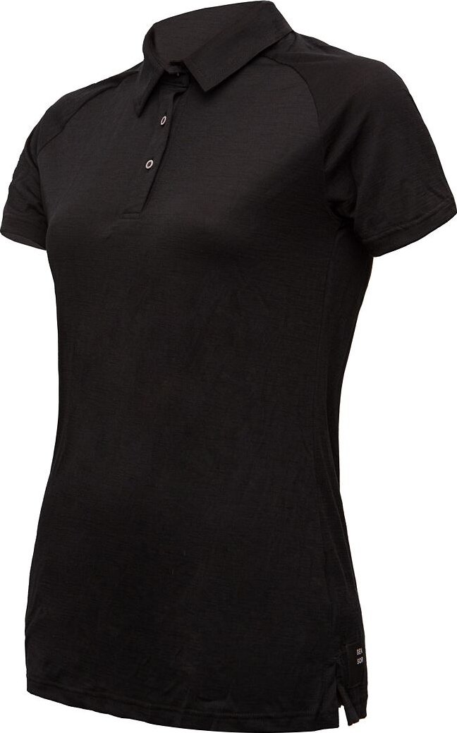 SENSOR MERINO ACTIVE polo dámské triko kr.rukáv černá velikost L