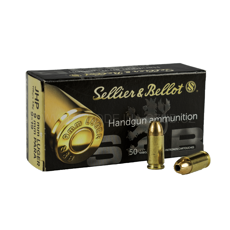 Sellier&Bellot Náboj 9mm Luger JHP 7,5g SB - 50ks