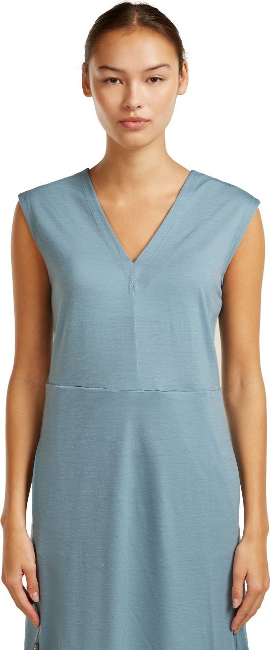 Dámské merino šaty ICEBREAKER Wmns 200 Granary Sleeveless V Neck Dress, Flint Blue velikost: S