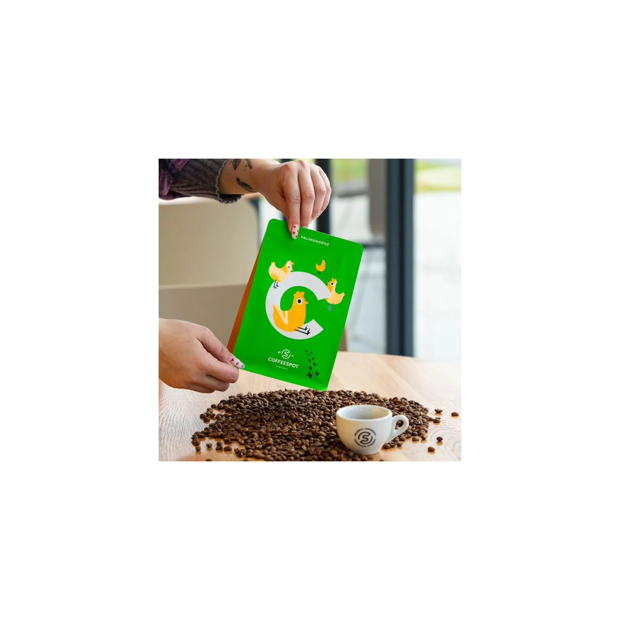 Fotografie 3 - Káva Coffeespot Velikonoční káva zelená 2026 zrnková 250 g