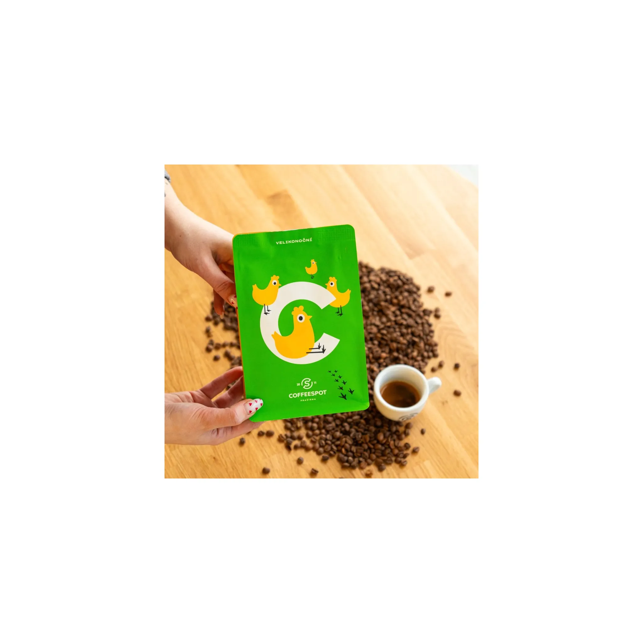 Fotografie 4 - Káva Coffeespot Velikonoční káva zelená 2026 zrnková 250 g