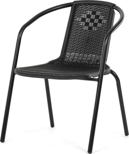 AUTRONIC zahradní židle AZC-H1001 BK černá, kovová konstrukce, plast