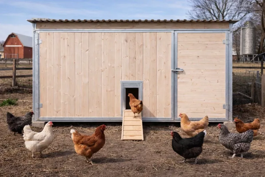 Kurník pro chov drůbeže, Rozměr 2 x 2 m