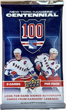 Hokejové karty NHL 2025-26 Upper Deck New York Rangers NHL Centennial Hobby Balíček