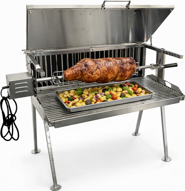 UG Grill Nerezový gril na kuře, kýtu a živáňskou S90 1x Rotisserie UG Grill