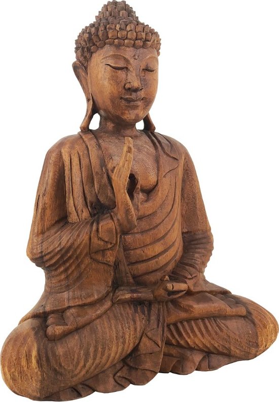Luxusní dřevěná soška Buddha Suar 50cm