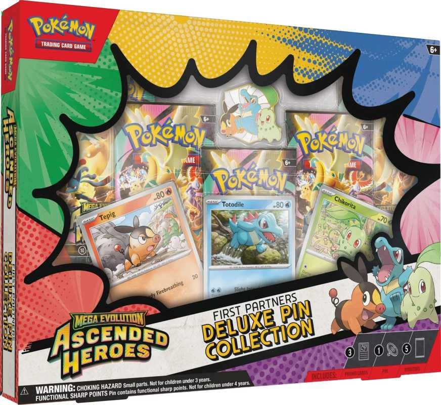 Pokémon TCG: ME02.5 Ascended Heroes - First Partners Deluxe Pin Collection