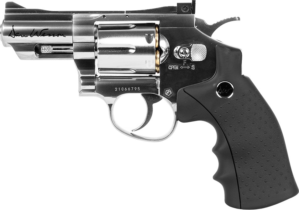 ASG Vzduchový revolver DAN WESSON 2,5", CO2, ráže 4,5mm (.177) na diabolky - stříbrný