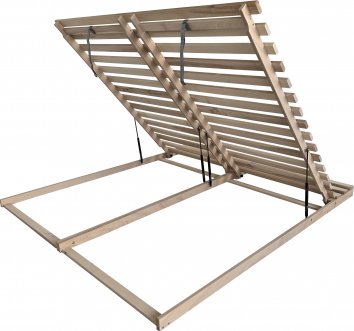 Rošt výklopný čelní, masivní laťkový 180x200 cm, výška 8 cm, buk