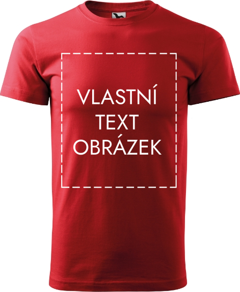 MALFINI Malfini Basic 129 pánské tričko s vlastním potiskem červená, 4XL