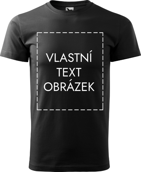 MALFINI Malfini Basic 129 pánské tričko s vlastním potiskem černá, 4XL