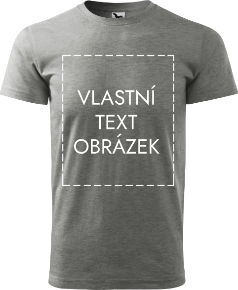 MALFINI Malfini Basic 129 pánské tričko s vlastním potiskem tmavě šedý melír, 3XL