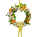 Proutěný věneček s kopretinami žlutý 20…