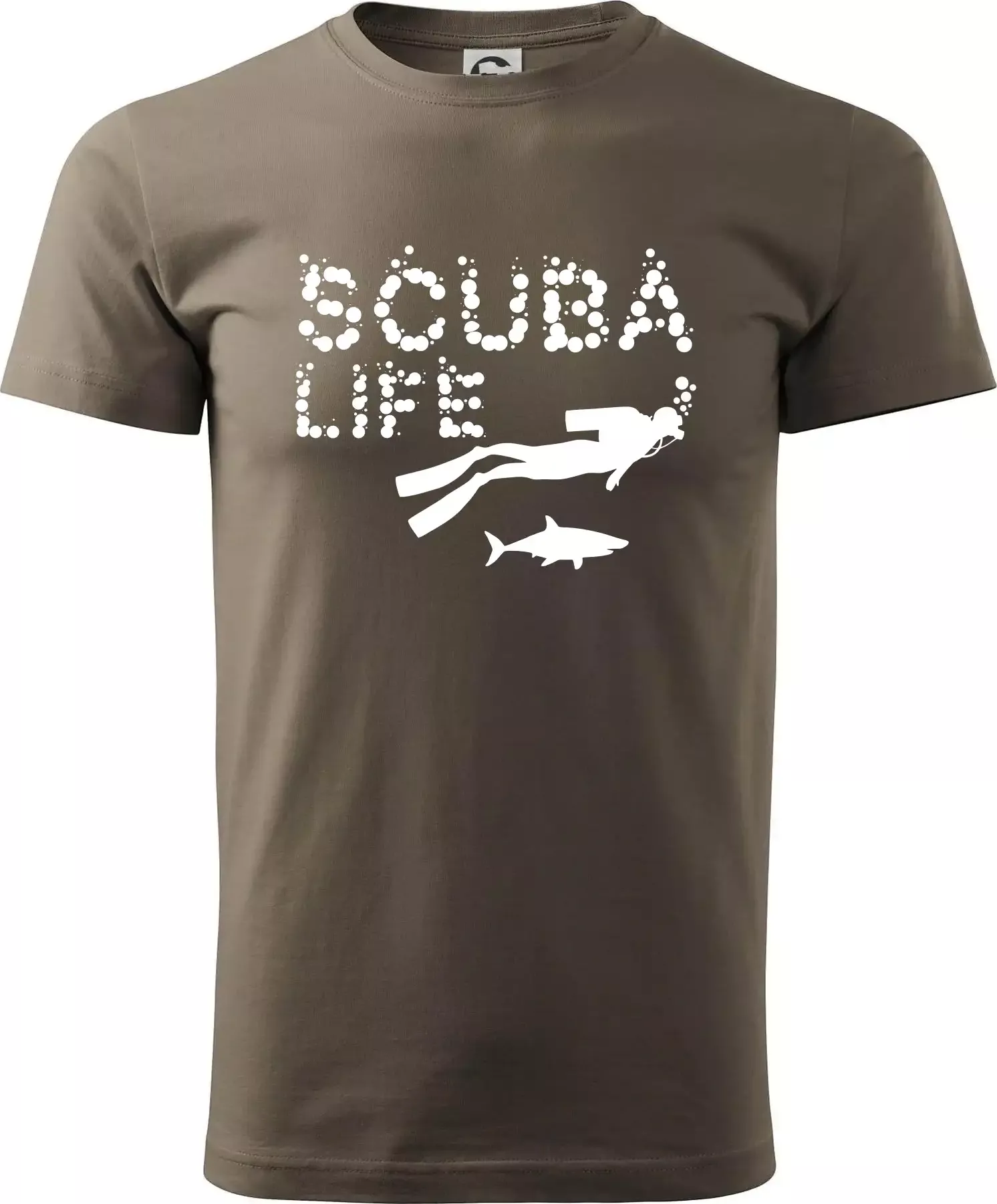 Scuba life - Klasické pánské triko vyšší gramáže - S ( Army )
