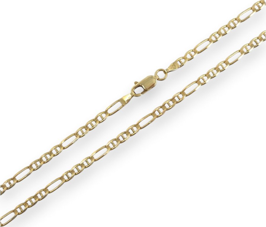 Řetízek Figaro plný, 58 cm, 8,71 g, Au 585