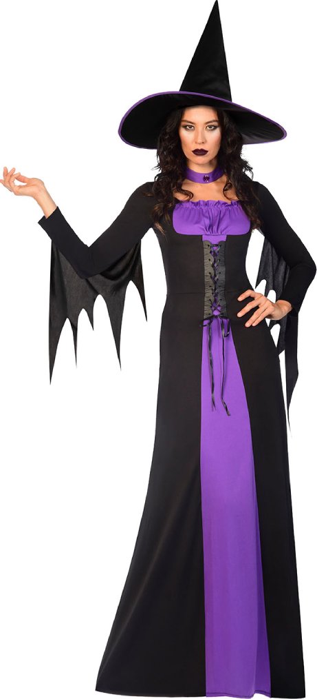 Amscan / Riethmüller Kostým Čarodějnice černo-fialový, vel. M-L