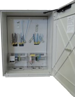 ER212/NVP7P-C 63 QM E.ON DER212/NVP7P-C/63-QM+FV Elektroměrová skříň (výklenek) s vypínačem (verze uni 2025 ČEZ+EGD) 555000125