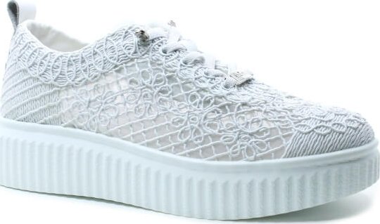 Lee Cooper LCW26-16-4284L white, dámské tenisky vel.38 (Dámské krajkové tenisky na platformě 4284L v bílé barvě)