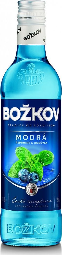 BOŽKOV MODRÁ 19% 0,5L (holá láhev)