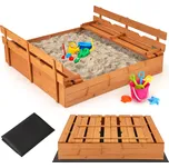 Costway Dětské dřevěné pískoviště se…