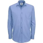 Košile pánská B&C Smart s dlouhým rukávem - modrá, 4XL