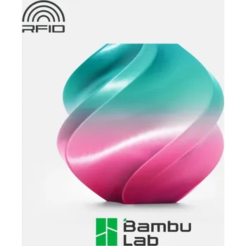 Filament Filament Bambu Lab PLA Silk South Beach Růžovo-Tyrkysový, Cívka 1 kg