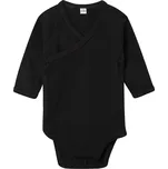 Body dětské Babybugz kimono s dlouhými rukávy - černé, 0-3 měsíců