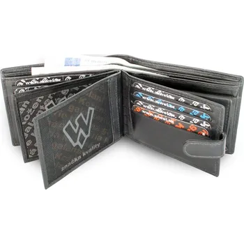 Peněženka Pánská kožená peněženka Arwel 0406 - černá