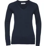 Svetr dámský pletený Russel V-Neck - navy, XXL
