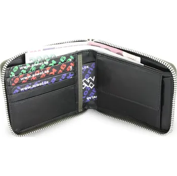 Peněženka Pánská kožená peněženka Arwel 4721 děrovaná - šedá