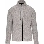 Pánská bundová mikina Kariban Full zip heather jacket - světle šedá, XL