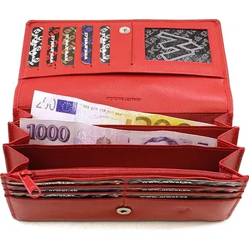 Peněženka Dámská kožená psaníčková peněženka Arwel 4233 - červená