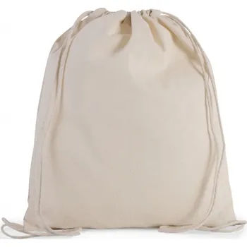 Sportovní batoh Vak z bio bavlny se šňůrkou Kimood - béžový
