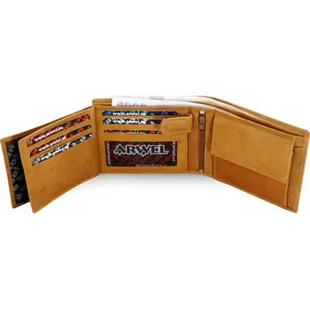 Peněženka Pánská kožená peněženka Arwel 4404A­ - světle hnědá
