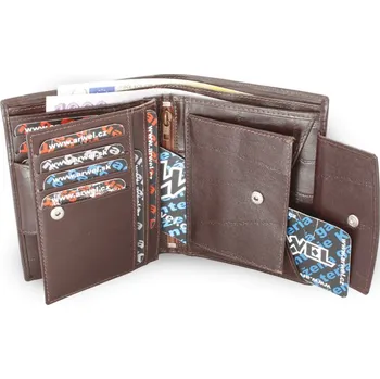 Peněženka Pánská kožená peněženka Arwel 2206­ - tmavě hnědá