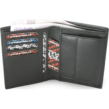 Peněženka Pánská kožená peněženka Arwel 3220­ - černá
