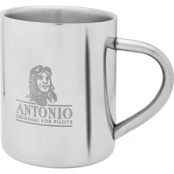 Hrnek s leteckým motivem Antonio - stříbrný
