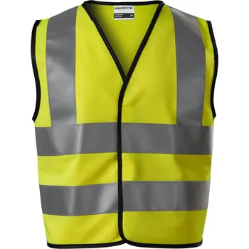 Pánská mikina Vesta dětská bezpečnostní unisex Rimeck HV Bright - žlutá svítící, 104