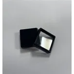 Plastová krabička s proskleným víčkem 3x3 - černá-průhledná