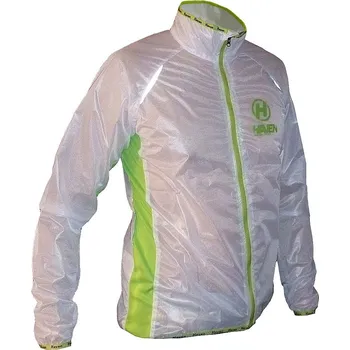Cyklistická bunda Bunda nepromokavá Haven Ultralight - bílá-zelená, S