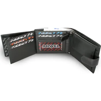 Peněženka Pánská kožená peněženka Arwel 4404­ - černá