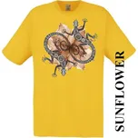 levne-detske-bavlnene-tricko-dekorace-jesterky Barva: Yellow - žlutá, velikost: 152