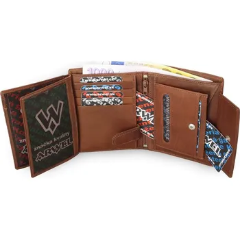 Peněženka Pánská kožená peněženka Arwel 7424 - tmavě hnědá