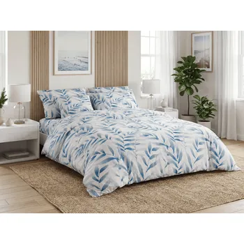 Povlečení Textilomanie KOVENDI modro-bílé 200 x 220, 70 x 90 cm zip