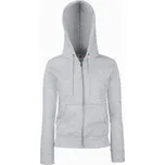 Mikina dámská Fruit of the Loom Premium Hooded Sweat Jacket - šedá, XS
