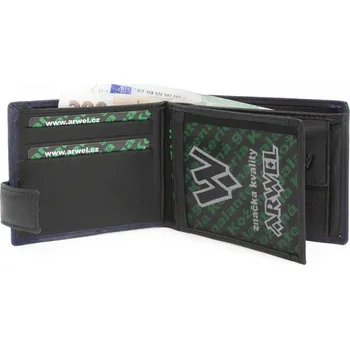 Peněženka Pánská kožená peněženka Arwel 4241 Jeans - modrá