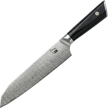 Výprodej Japonský kuchyňský nůž Santoku z nerezové damaškové oceli - Outlet