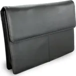 Kožená spisovka Arwel s klopnou - černá